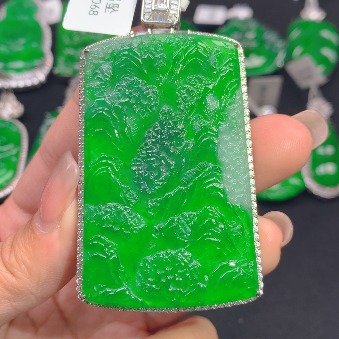 翡翠颈饰银S925镶嵌1111111111