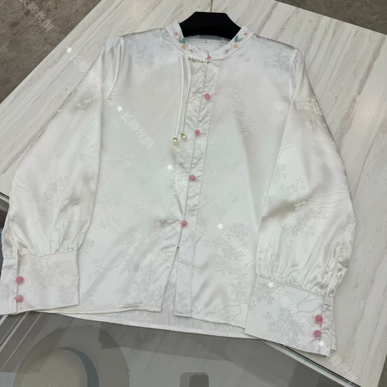 【长卿】国风新中式立领刺绣盘扣复古衬衫FY5021602