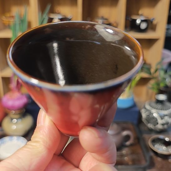 天然老黑釉斗笠盏