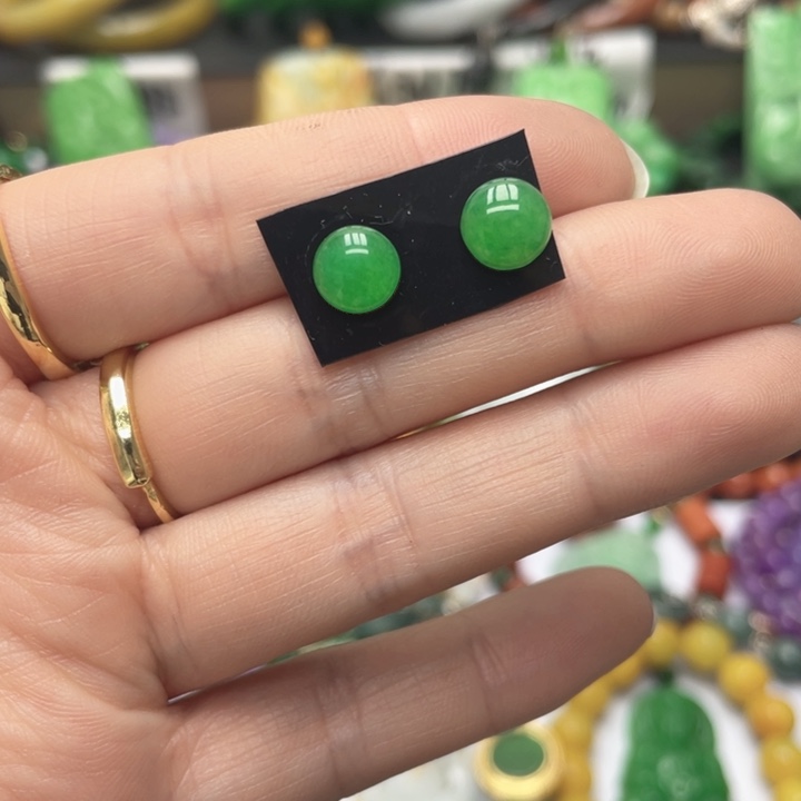 翡翠未镶嵌手链耳坠54