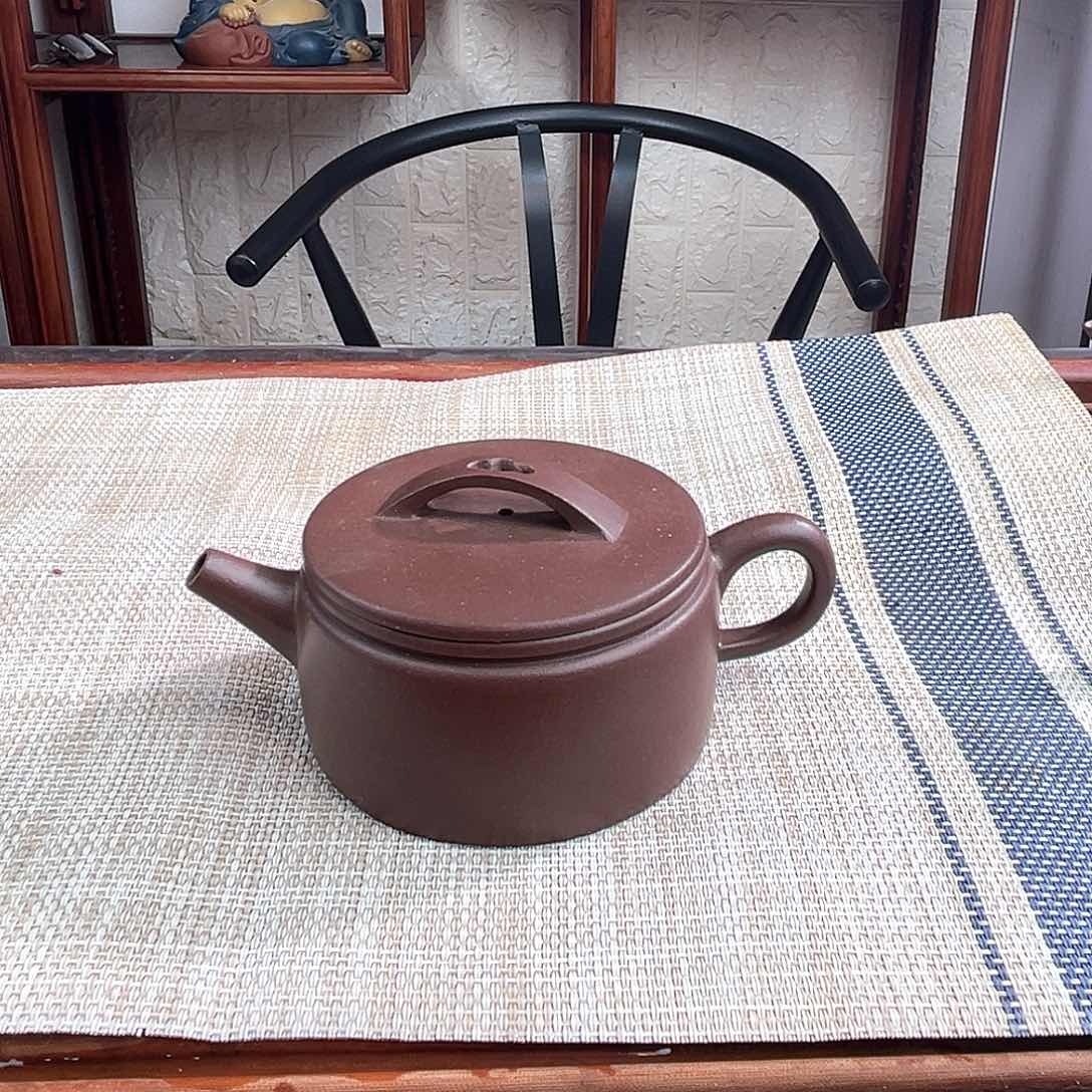 紫砂茶壶宜兴老紫泥160c