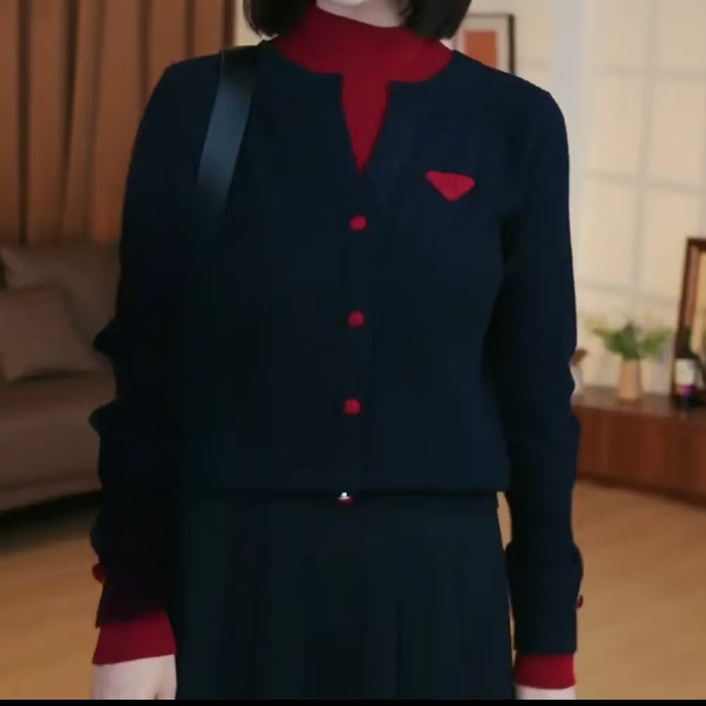 针织衫秋冬针织开衫秋冬时尚经典显瘦女士圆领