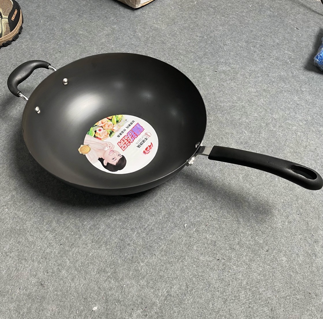 Y20 家用无涂层精铁锅，不锈铁锅（无锅盖）