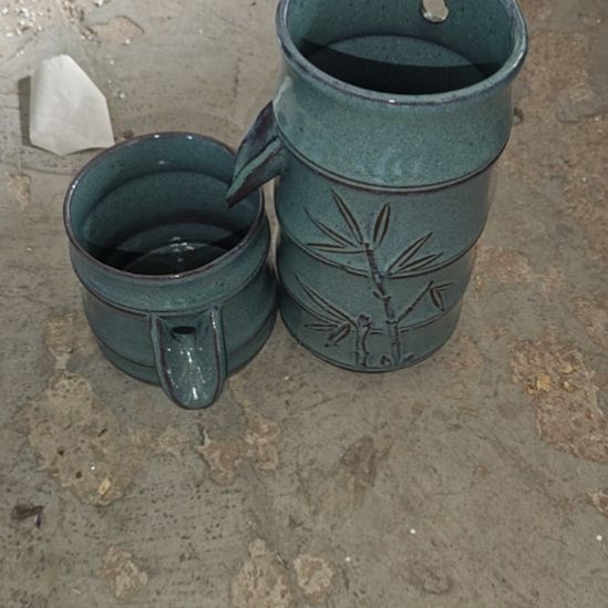 【闪购商品】绿色两个瑕疵竹节流水