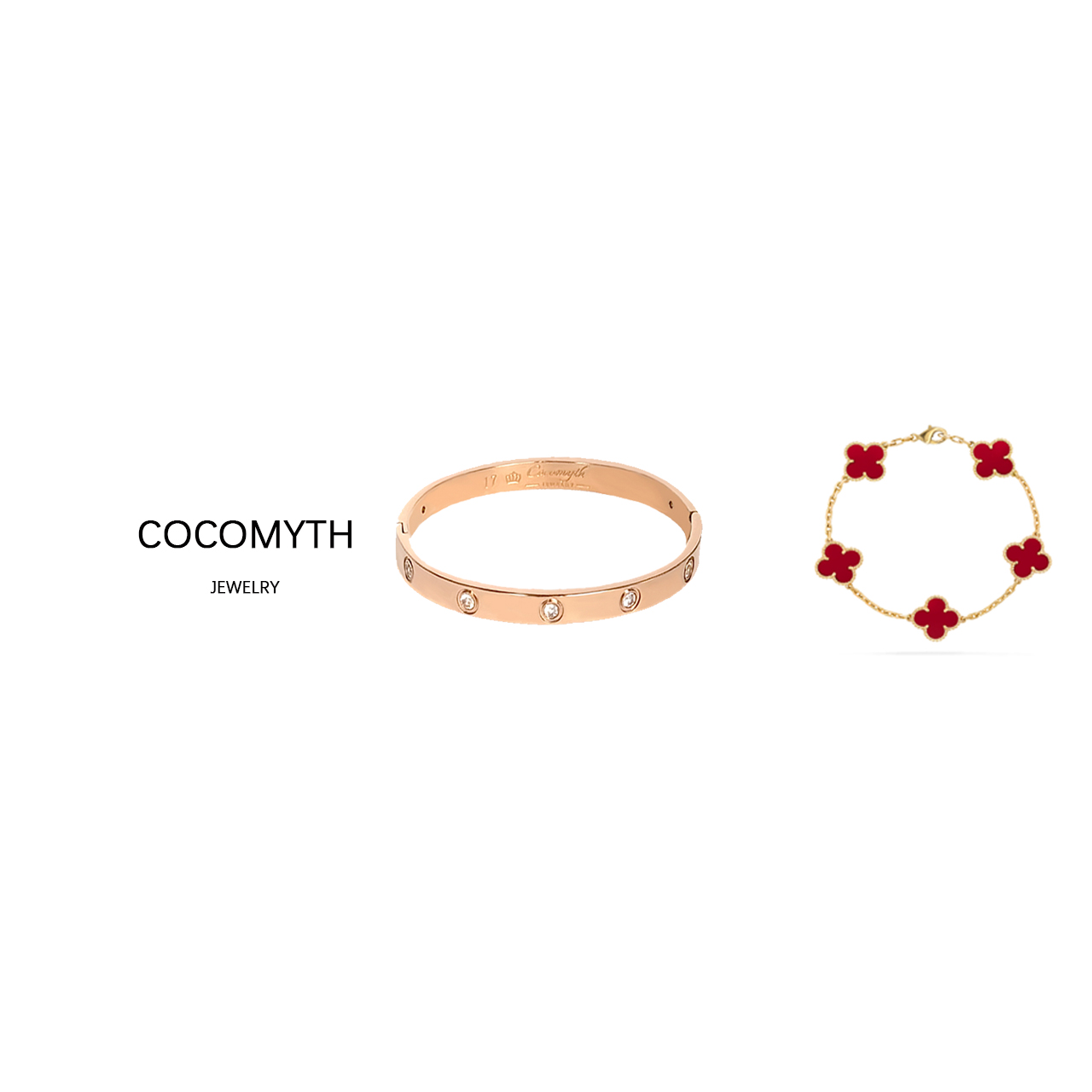 COCOMYTH 镀K金轻奢时尚十Z椭圆贵妃镯D1009