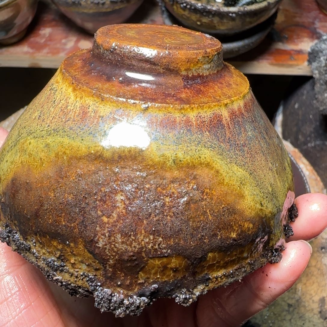 柴烧建盏茶盏茶杯929