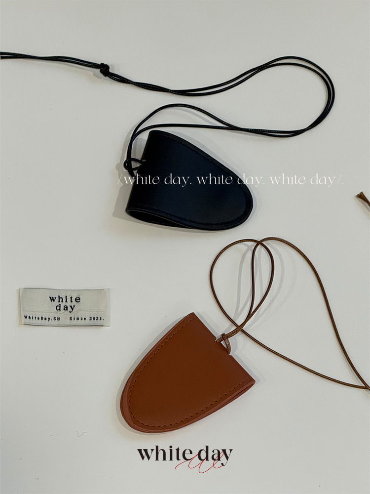 White Day.极简风pu磁吸眼镜夹 黑棕双色