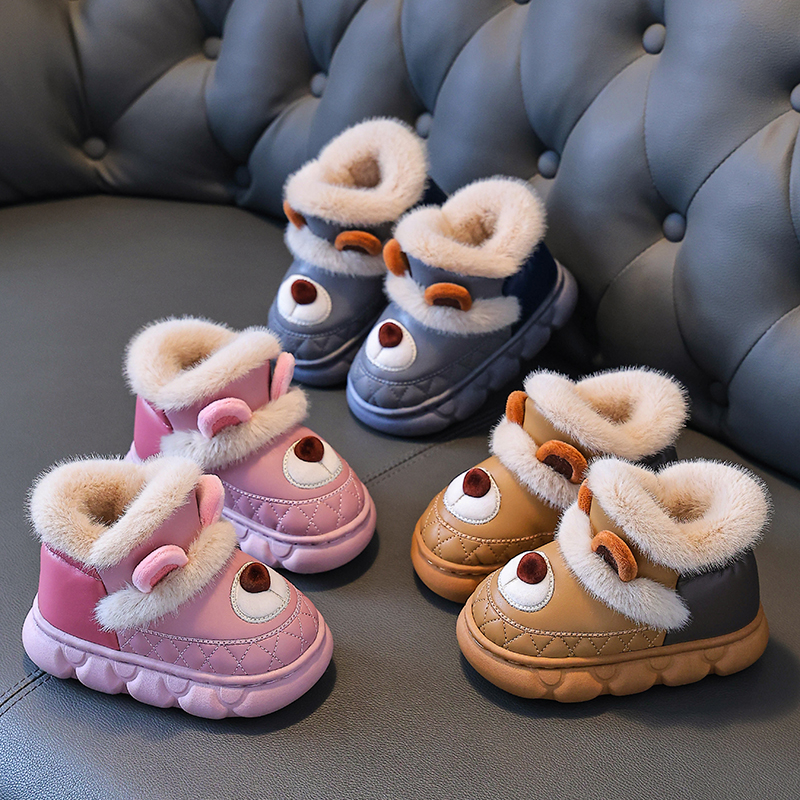 2025棉鞋儿童冬季新款卡通可爱防滑保暖防水宝宝棉鞋居家室内外男