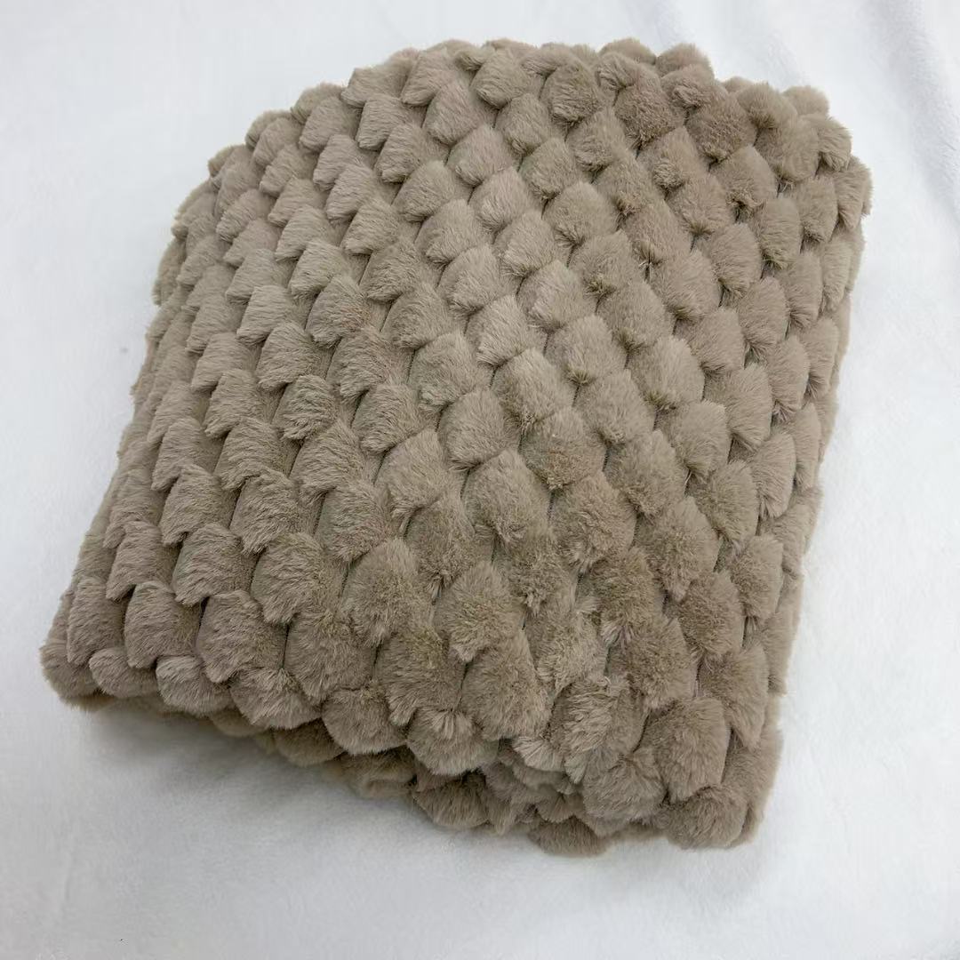 150X200卡其色兔兔盖毯