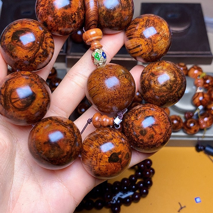 花梨木类手串/手链黄花梨风化料老挝花梨土埋料3.0