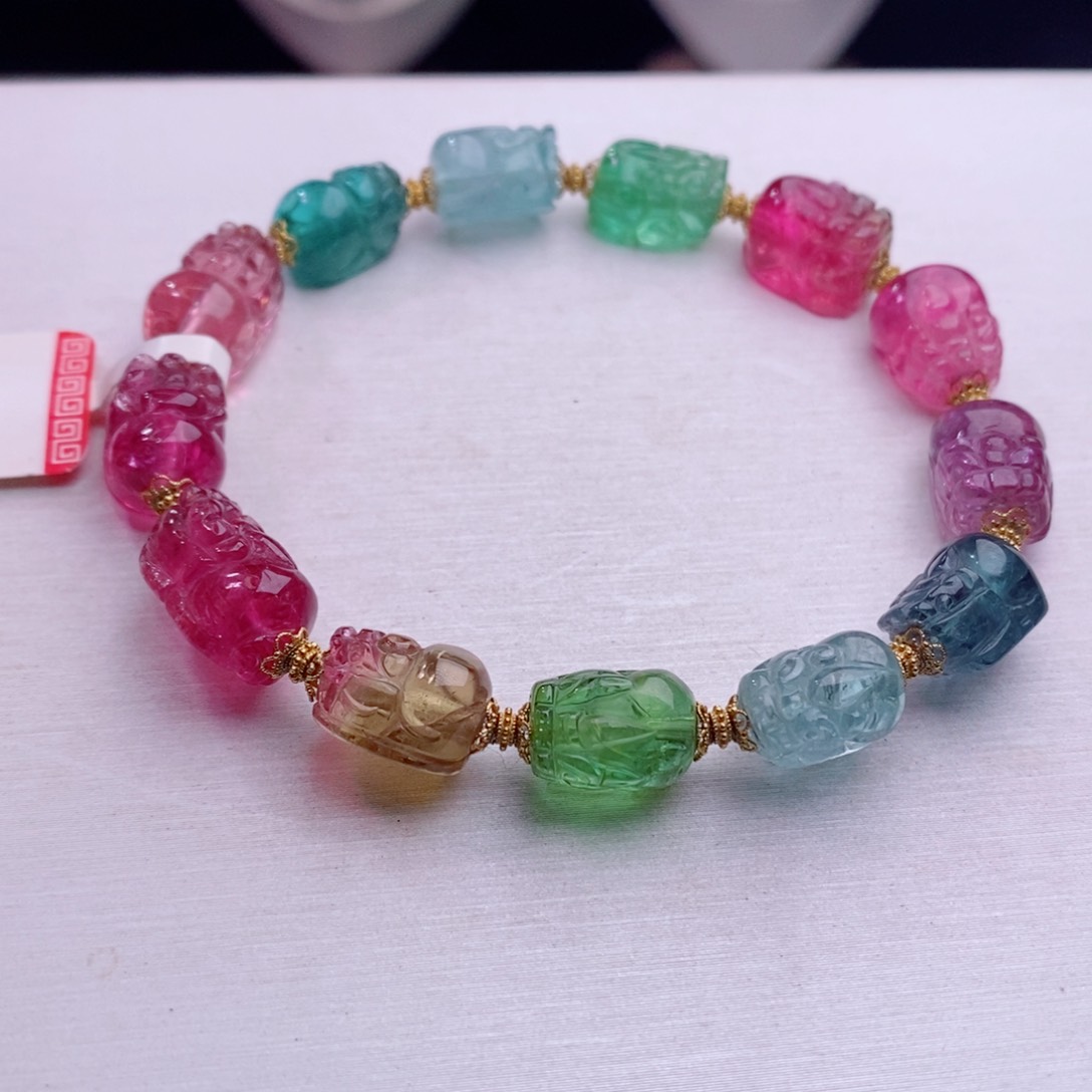 18K金镶嵌手链碧玺碧玺A手链