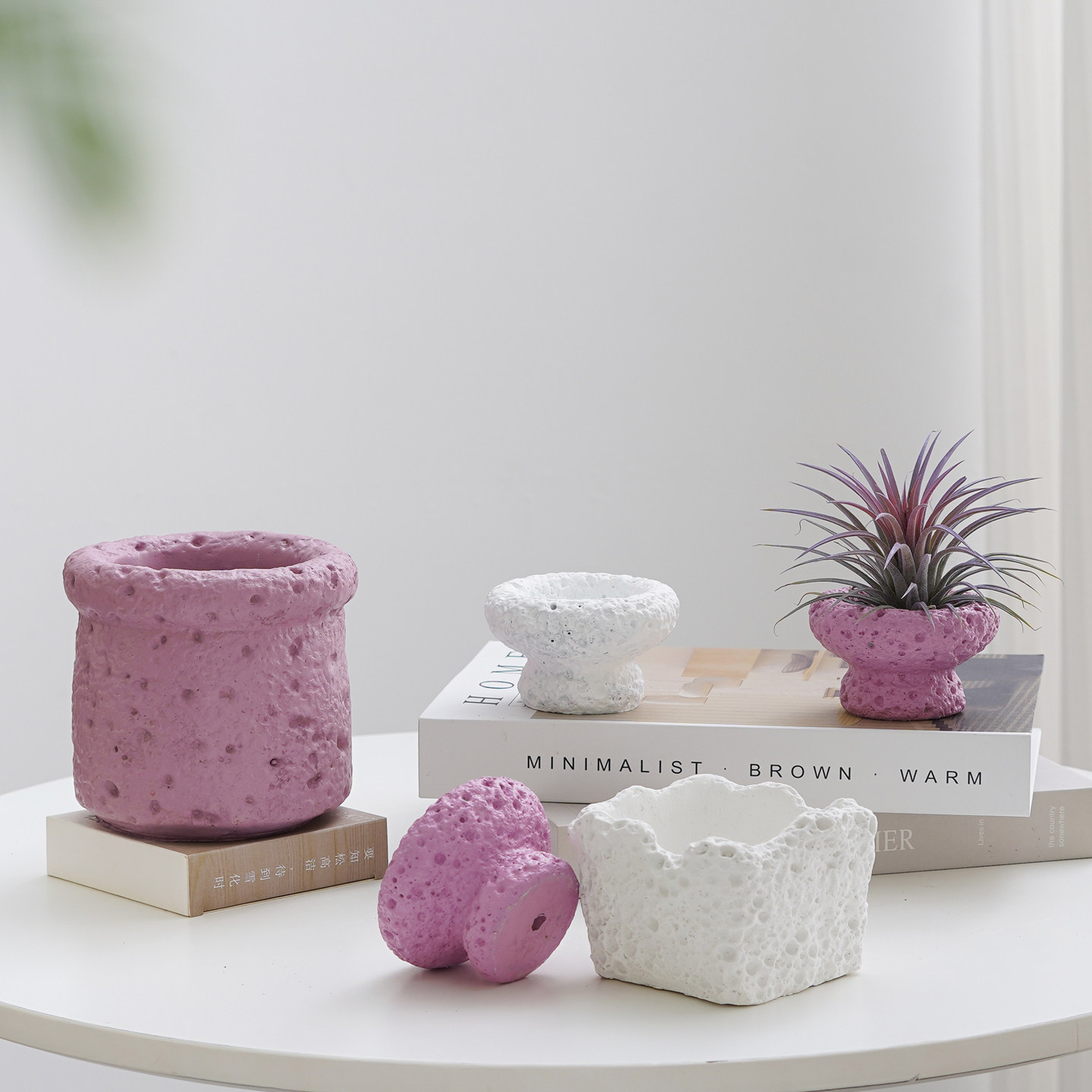 创意土培植物花瓶容器客厅办公室内工位桌面玻璃陶瓷器皿花盆摆件