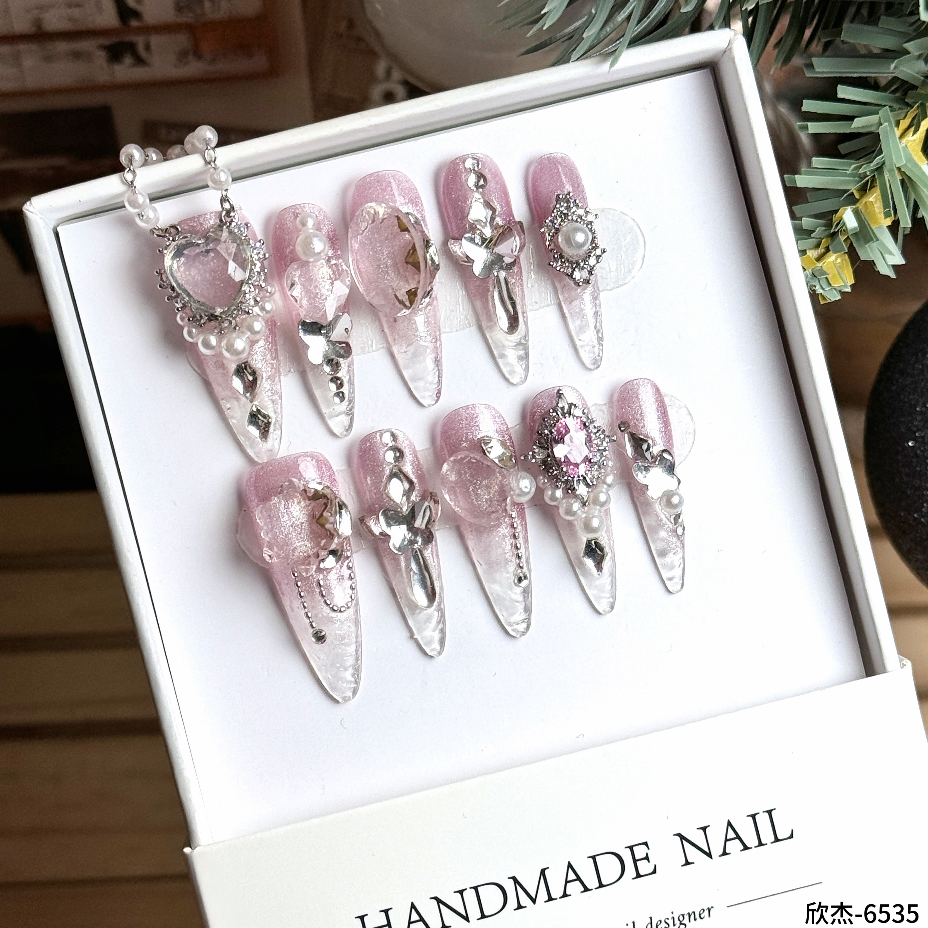 1号链接【蕾哥】小众设计轻奢显白温柔纯手工穿戴甲气质