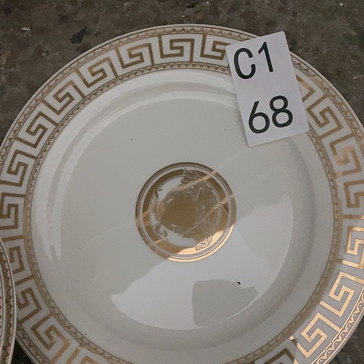 瓷两个大盘平c168金色