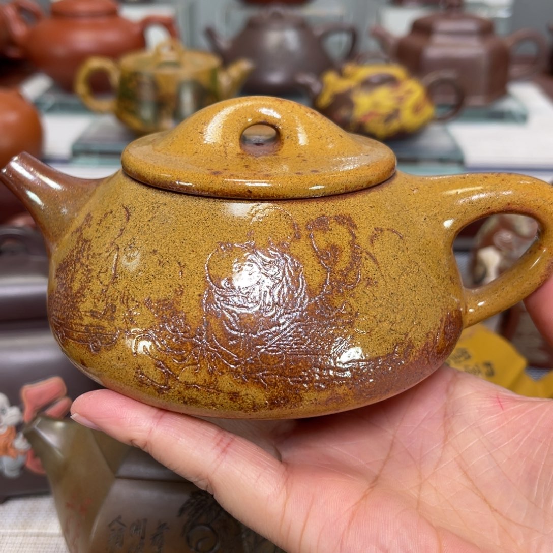强***菜紫砂茶壶高货放漏