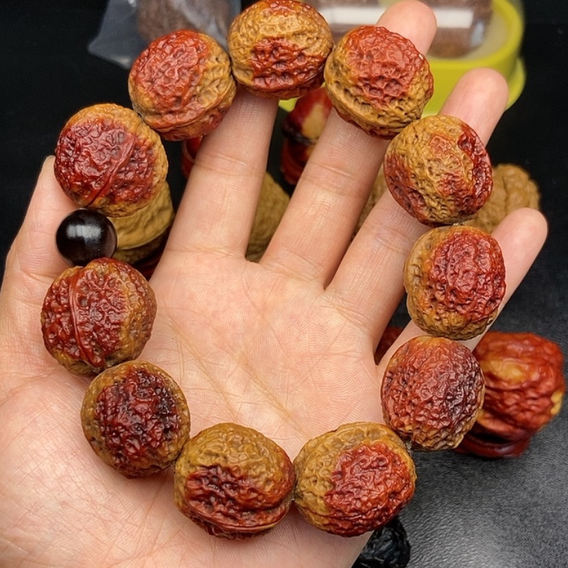 【闪购商品】把件文玩核桃声**计七彩鱼子纹手串
