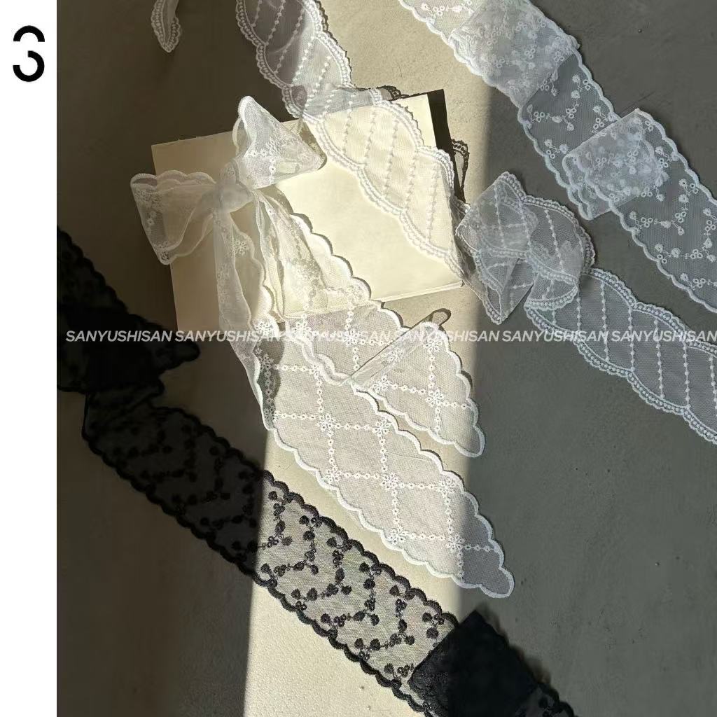 三与十三|丝意碎花|蕾丝精致绑带森系复古柔软百搭搭配飘带围脖3