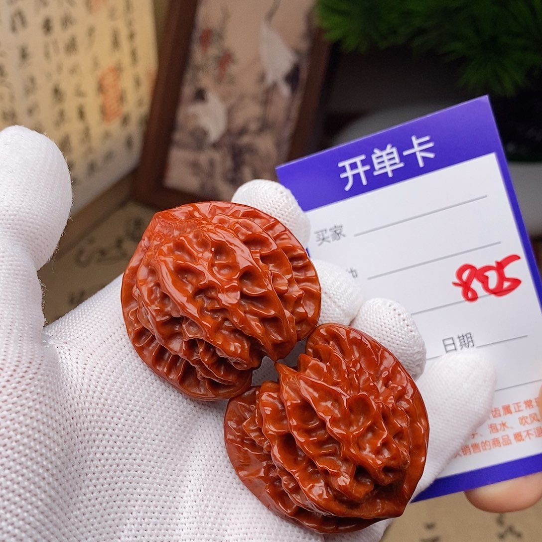 黙***听文玩核桃把件40大龙805