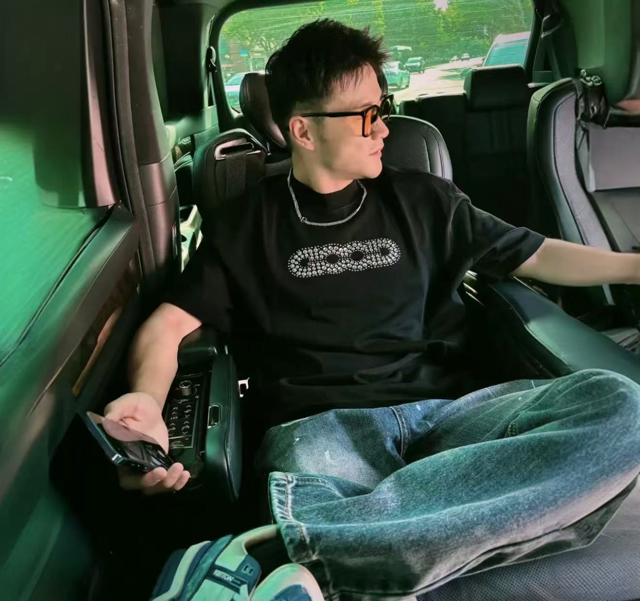 GOOD【老白同款】 组合色片三色宽松轻奢短袖情侣T恤夏季百搭半袖