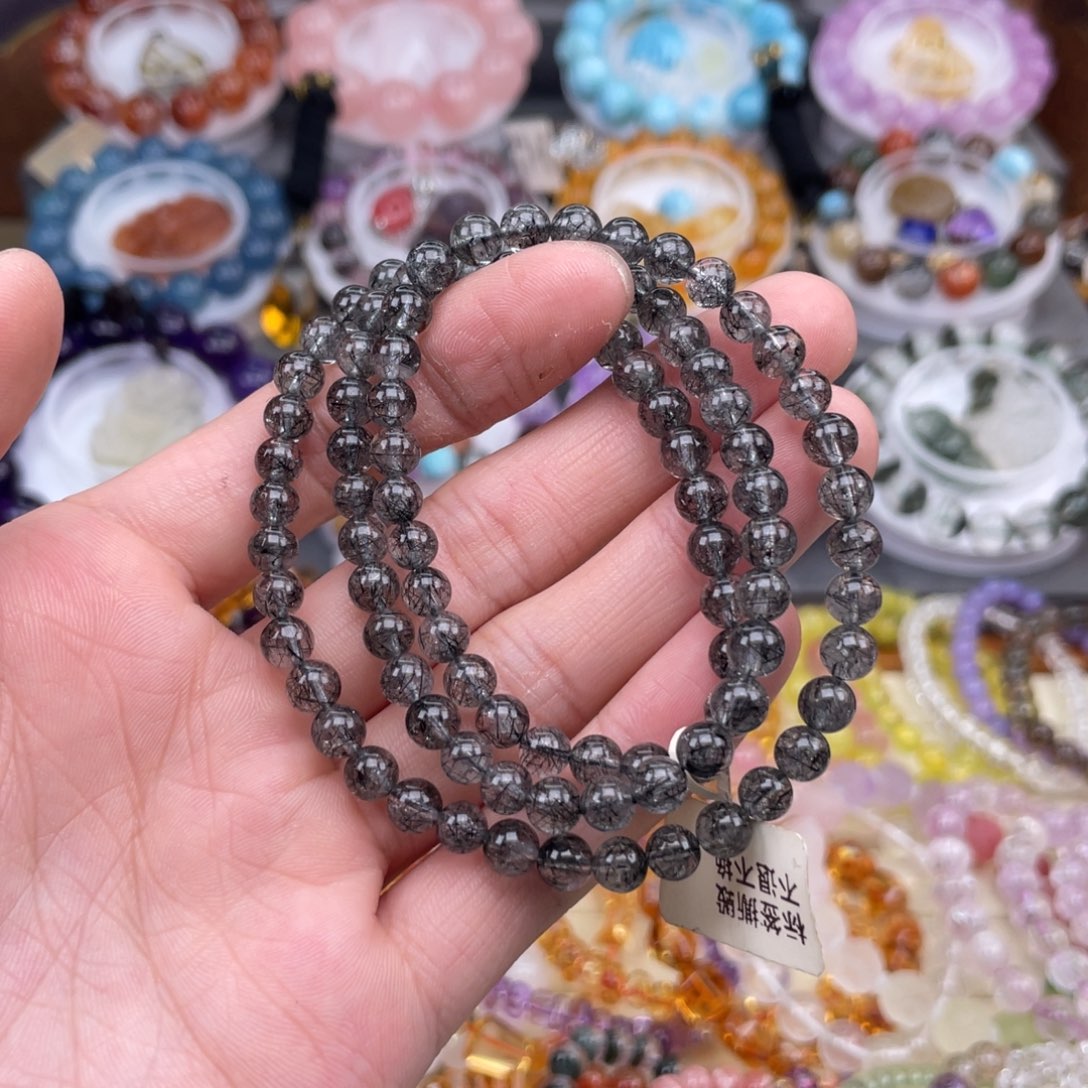 水晶手链未镶嵌S****?黑发