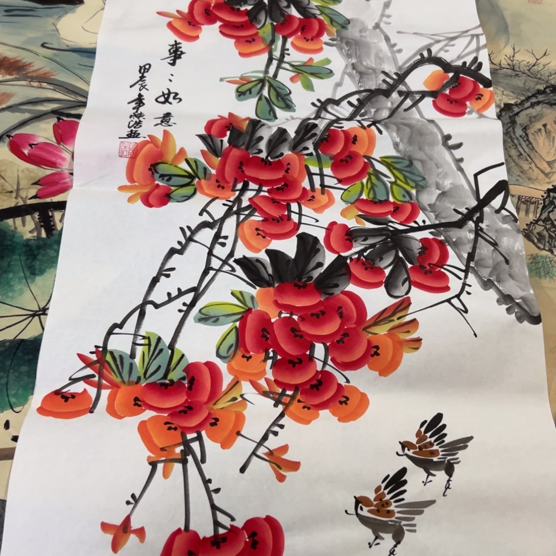 国画国画作品画心一张