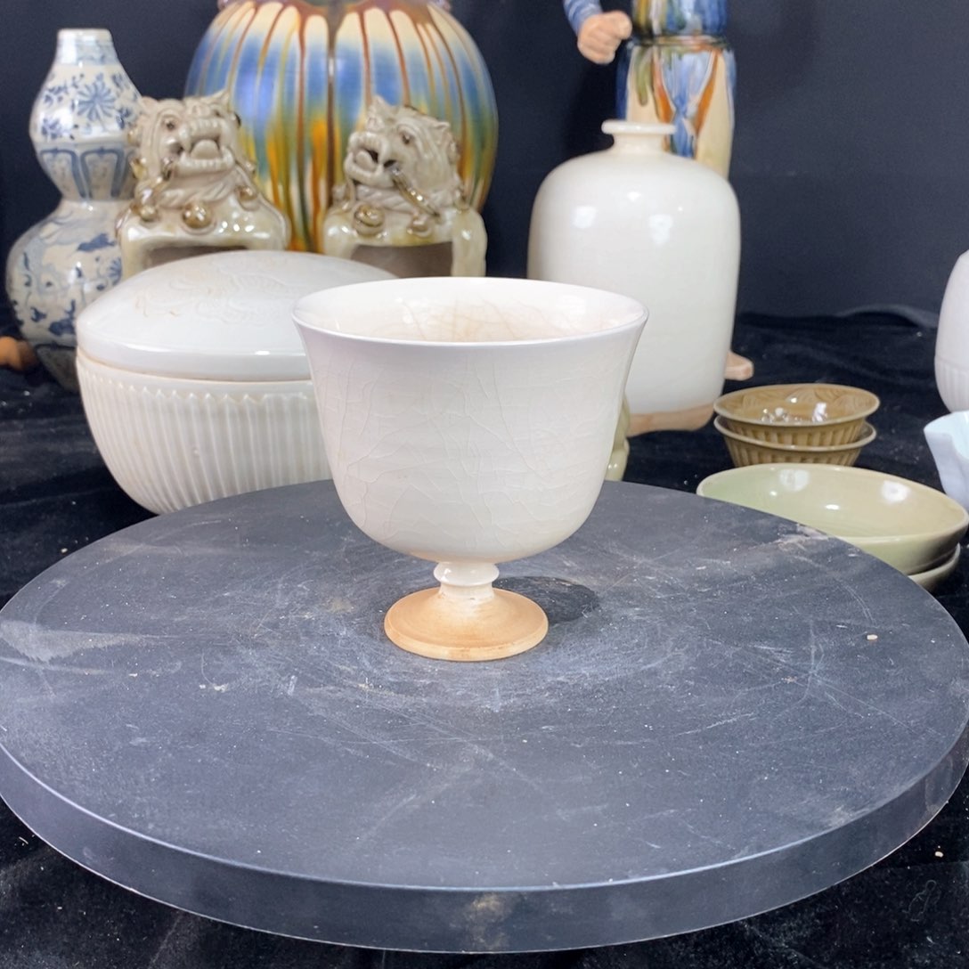 摆件巩县窑杯子瓷器