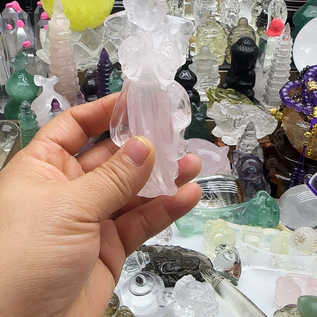 紫晶未镶嵌车挂摆件