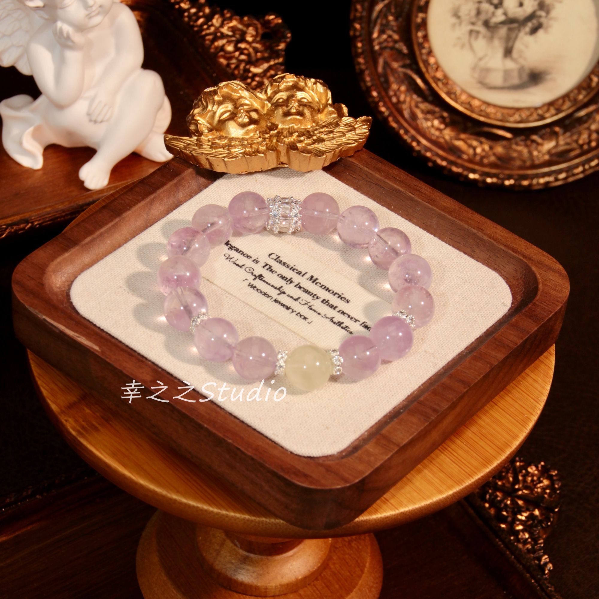 s1016【上岸】天然紫水晶手串原创设计精致百搭手链 多样性发其一