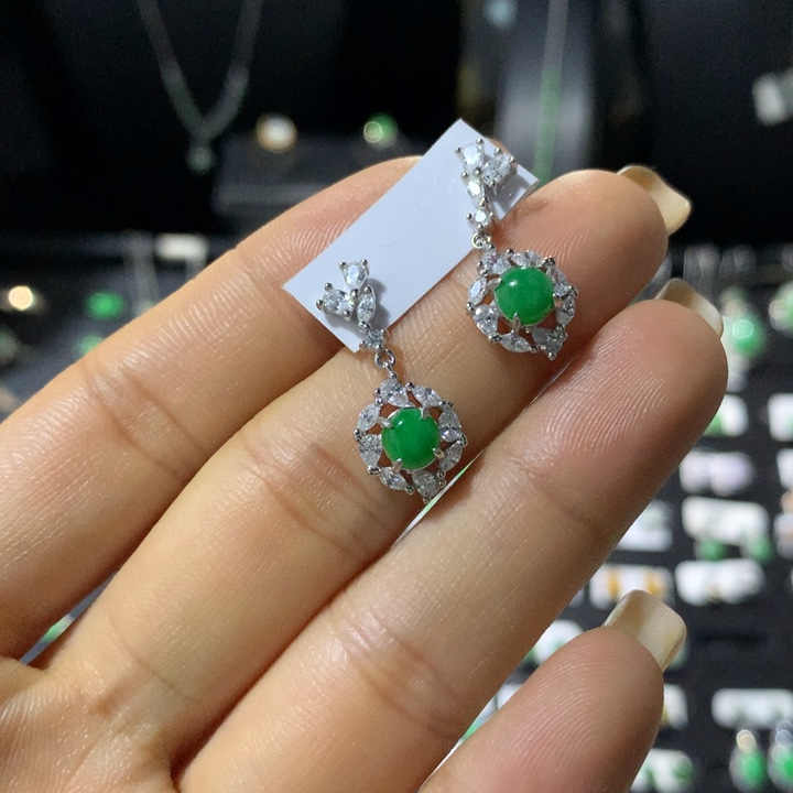 翡翠银S925镶嵌戒指