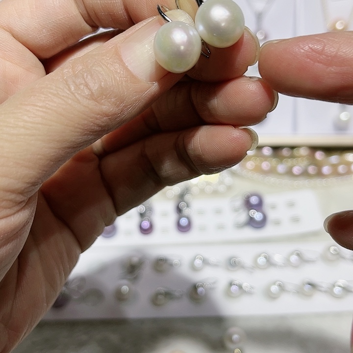 淡水珍珠白珠高跟鞋银S925镶嵌