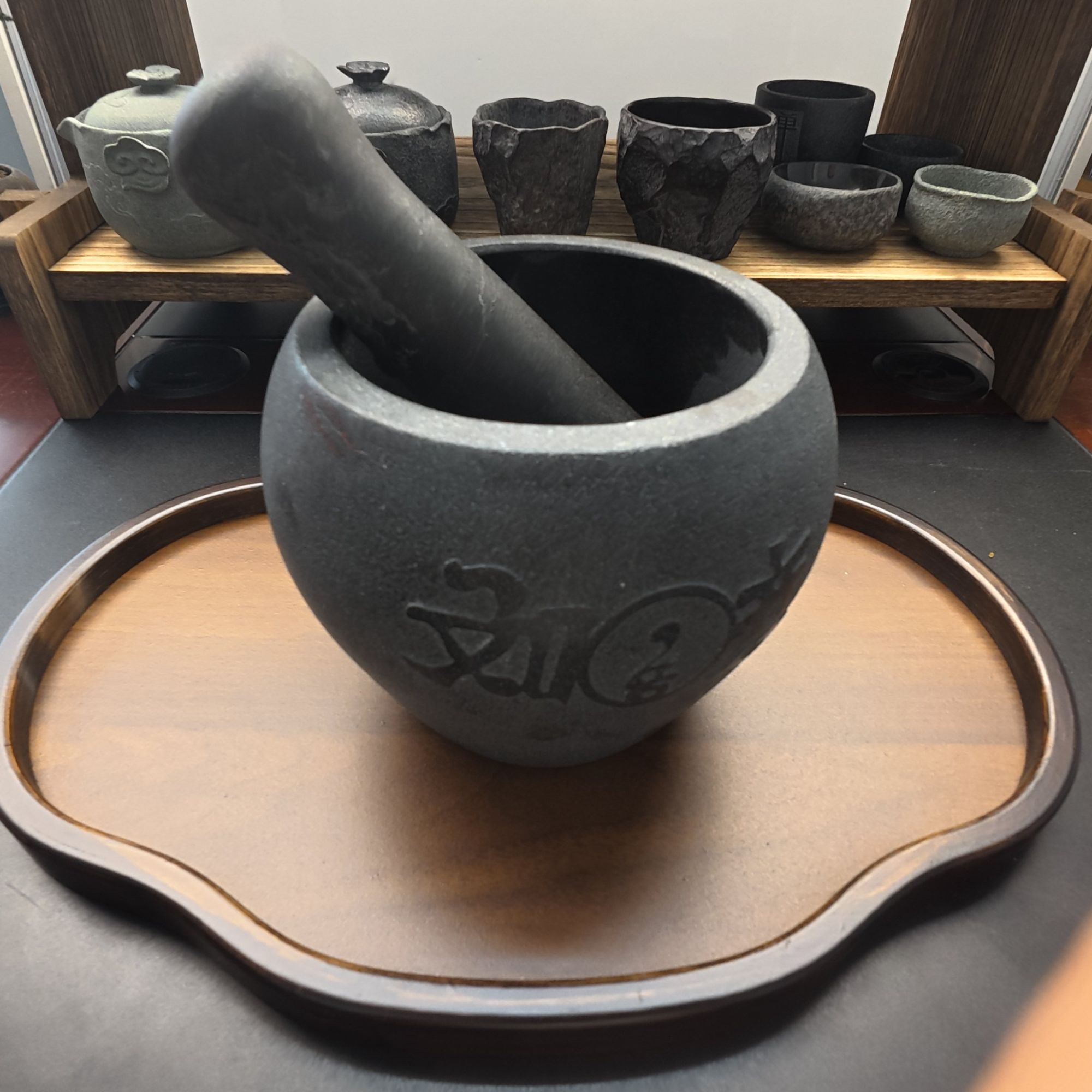 【拙器-系列7】天然冰碛岩手工石臼