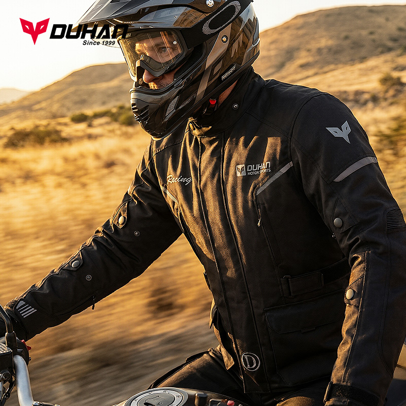 duhan/杜汉杜汉铁路拉力服摩托车骑行服四季防摔防护机车摩旅装备
