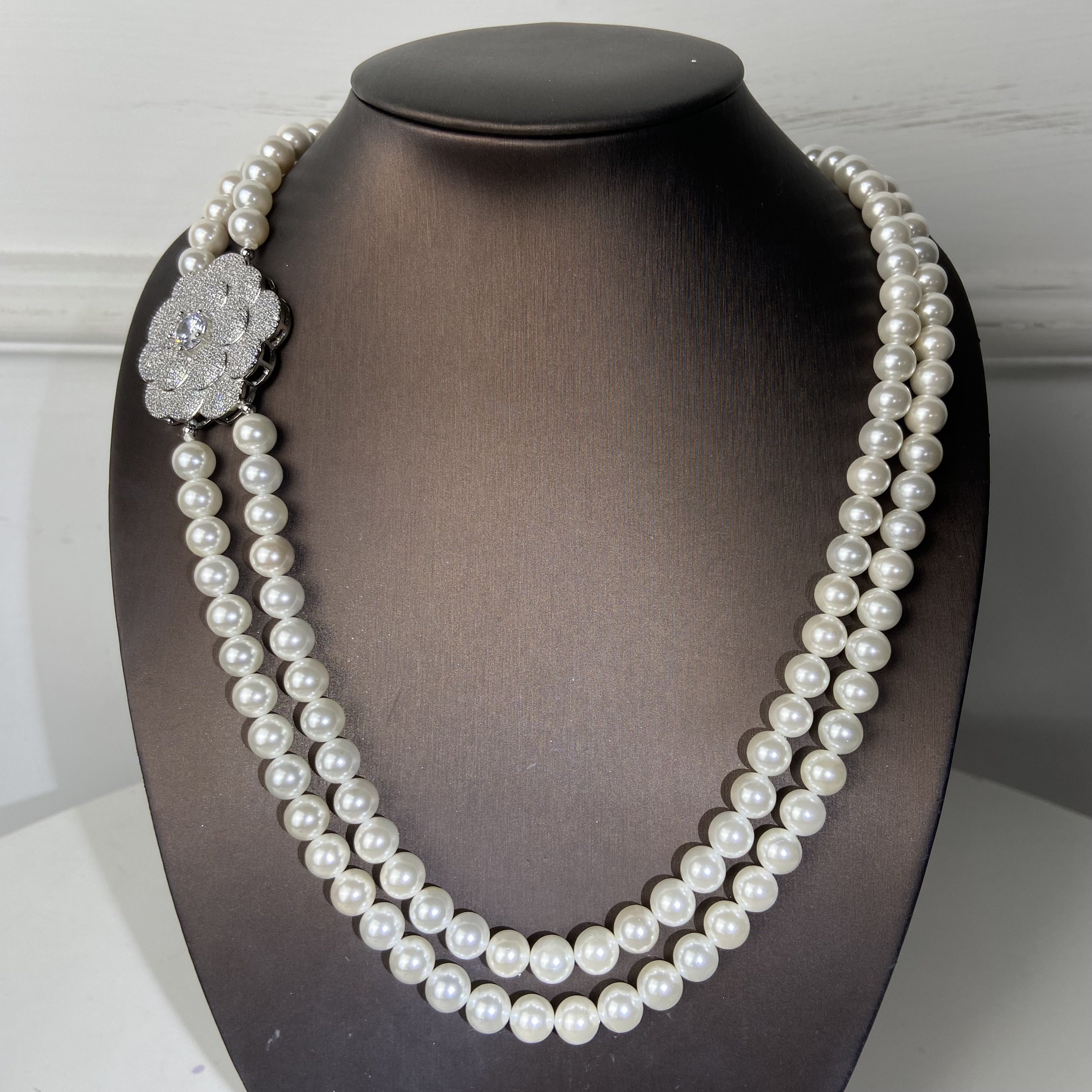 6809【项链】轻奢精品白金色女士项链