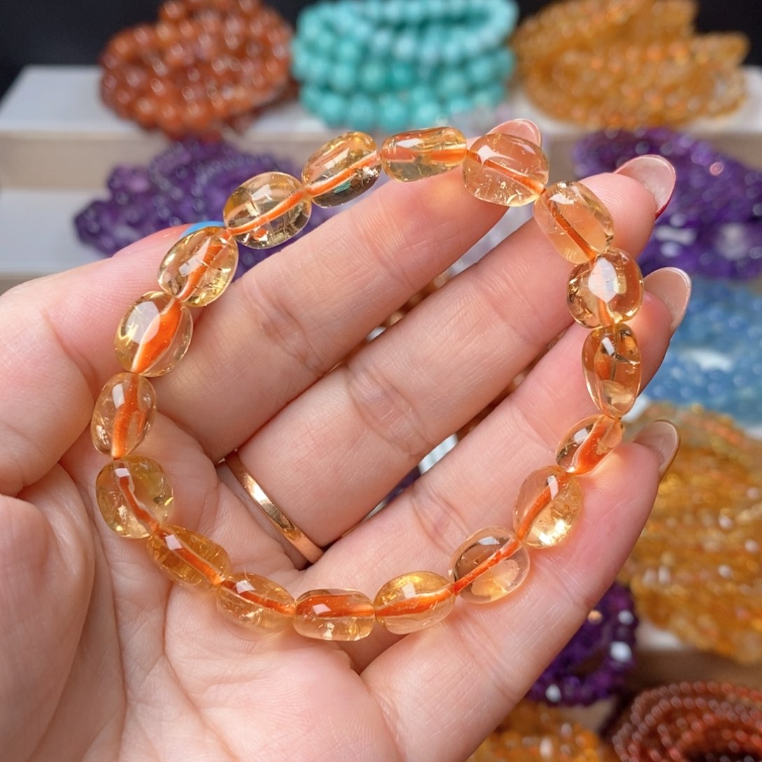 未镶嵌手链黄晶17.9