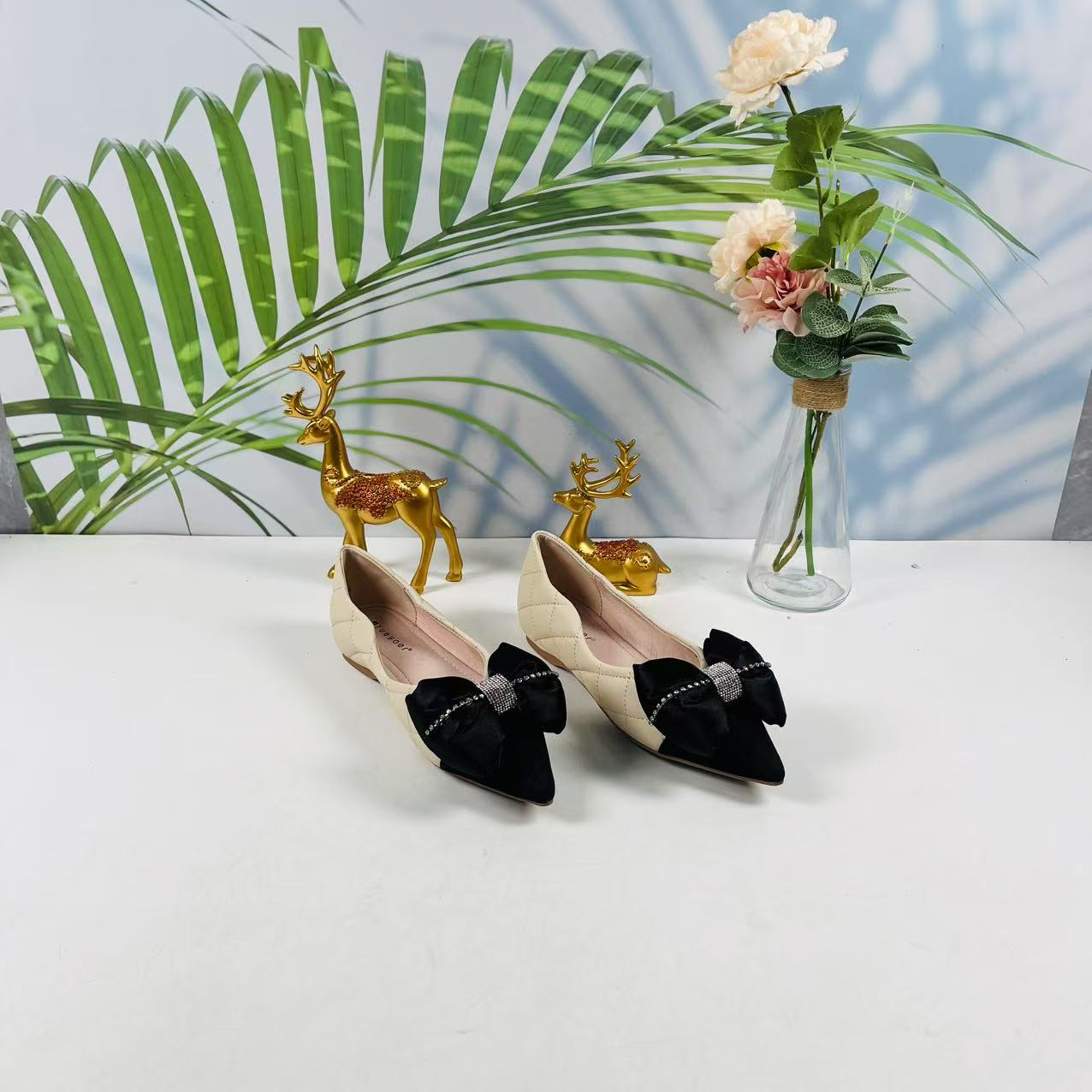 小强家女鞋 芽儿家新款百搭女单鞋（Y393-24-1 ）（W34BYH1250814）