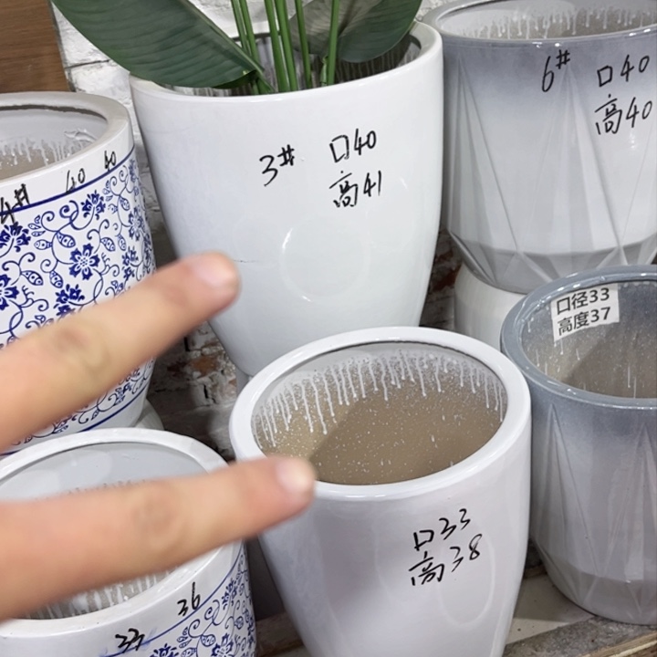 人**故3号白色特大号加大号花盆