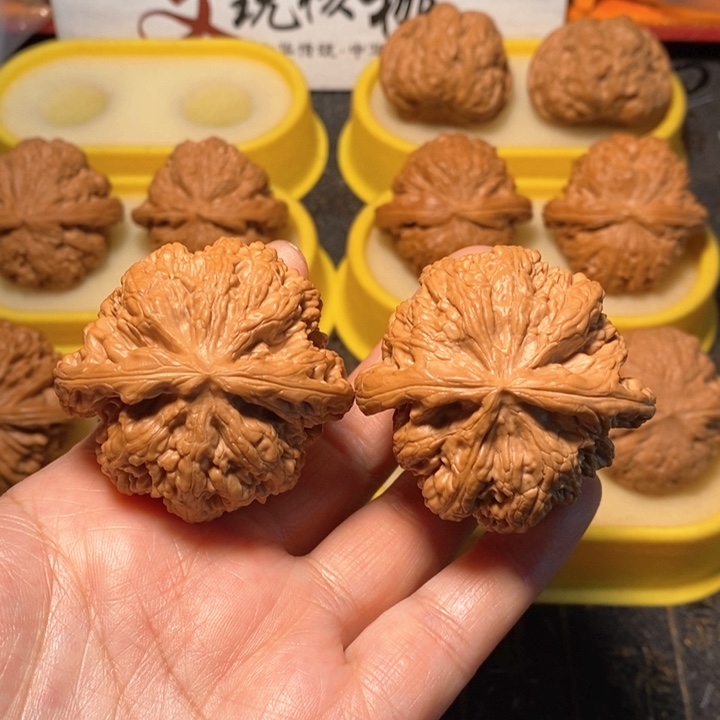 文玩核桃把件粗筋 精对46 45