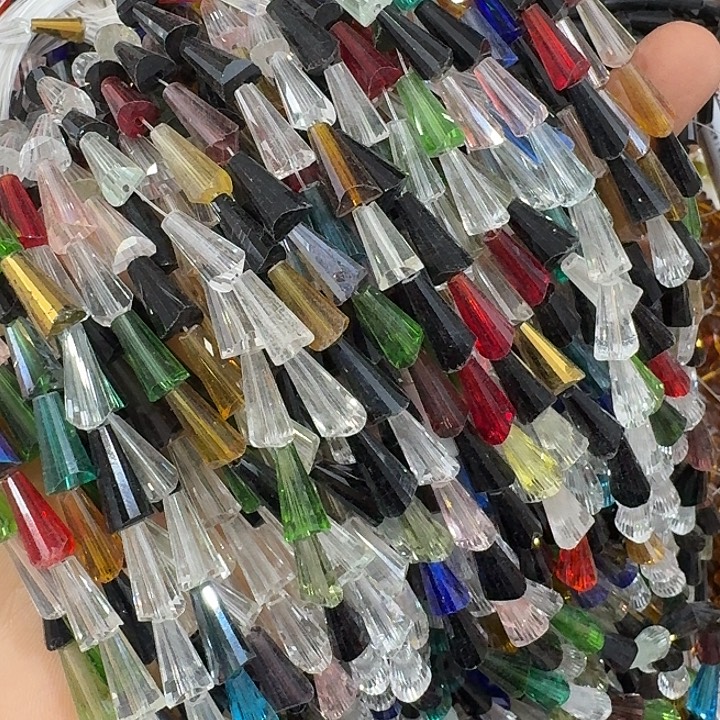 玛瑙/玉髓合金珠宝半成品4条彩色水滴