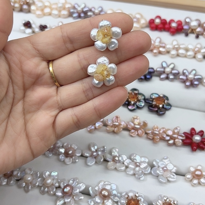 淡水珍珠发饰未镶嵌