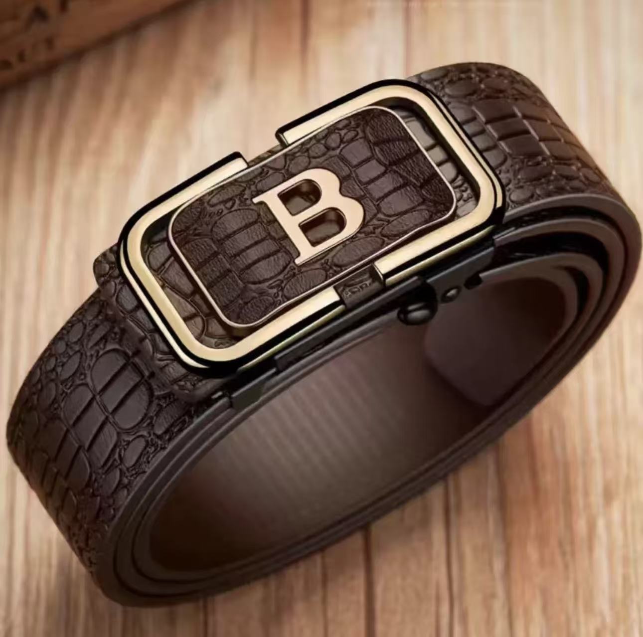 轧花男简约风皮带男士腰带皮带商务高档男款