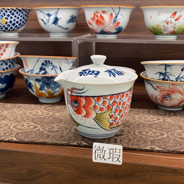 釉下老陶泥手工绘制