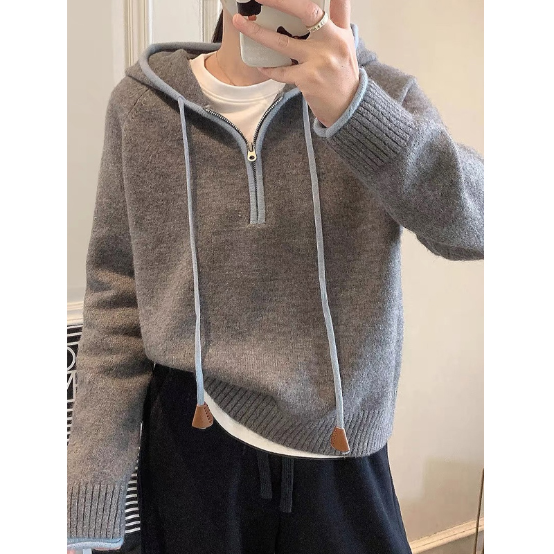  /DANDAN/ 北海道~拉链抽绳连帽毛衣外套~216