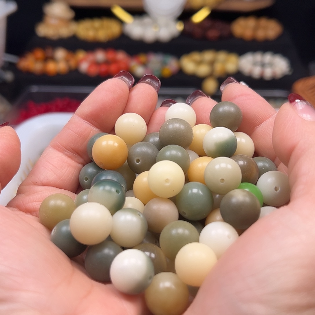 新***师菩提根/象牙果手串卡14/15左右多宝圆1000颗