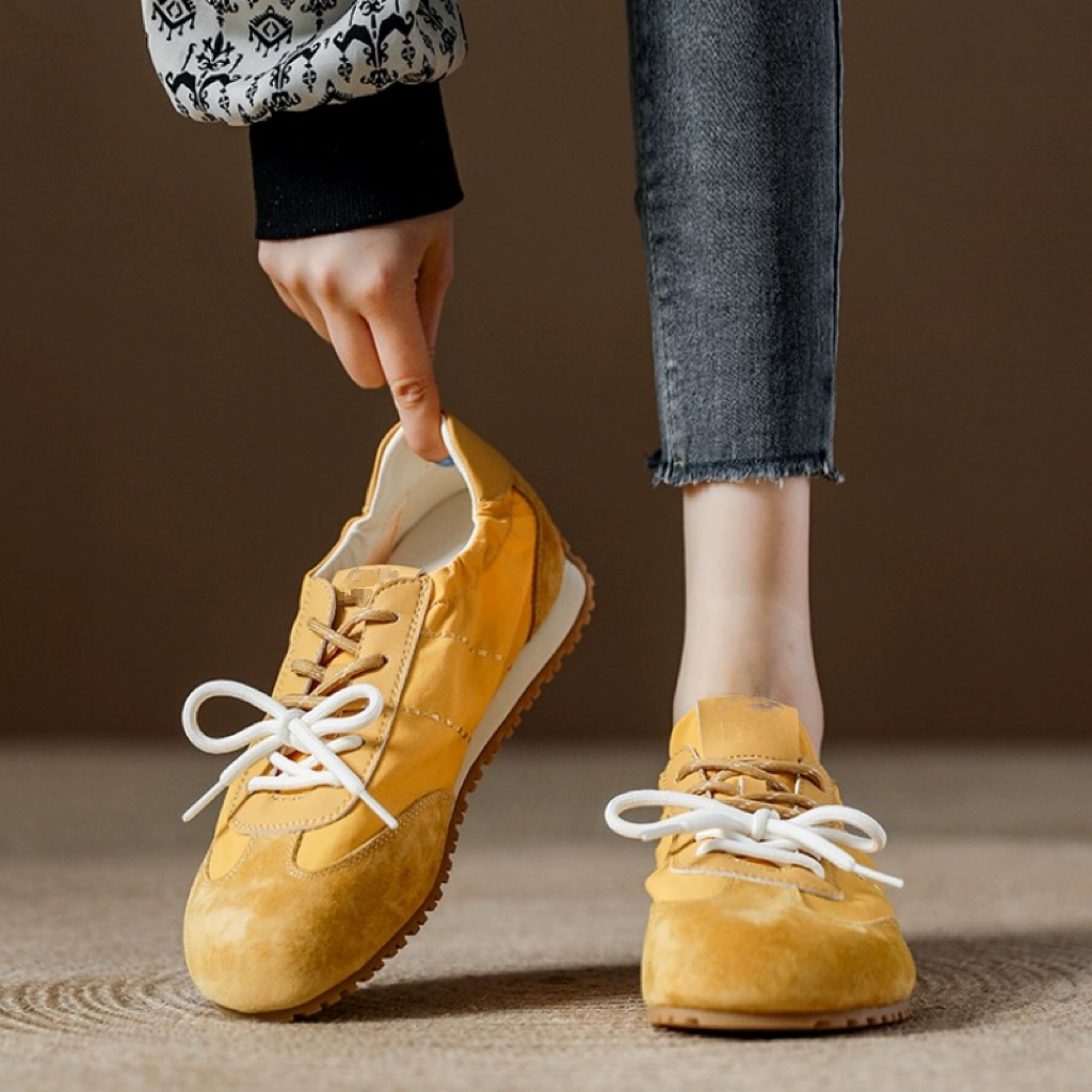 【爆米花】A881超软平底德训鞋女款新款老爹阿甘鞋休闲运动百搭板鞋