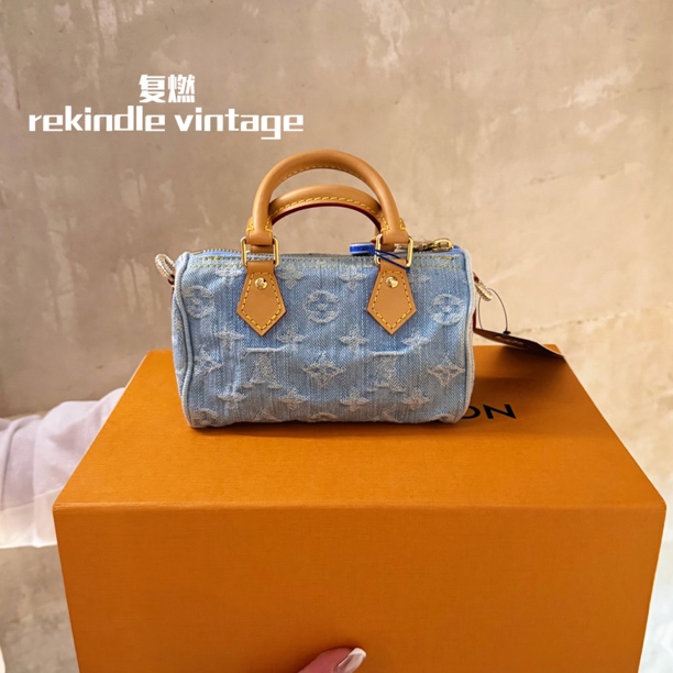 95新 LouisVuitton/路易威登 复燃精选/浅丹宁speedynano 芯片款