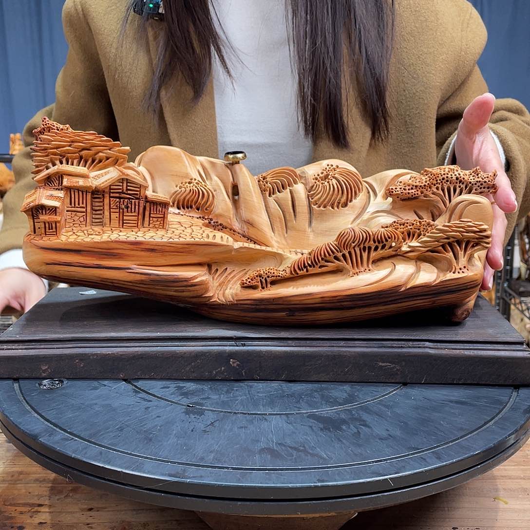 柏木（崖柏）山水倒流香送两盒香