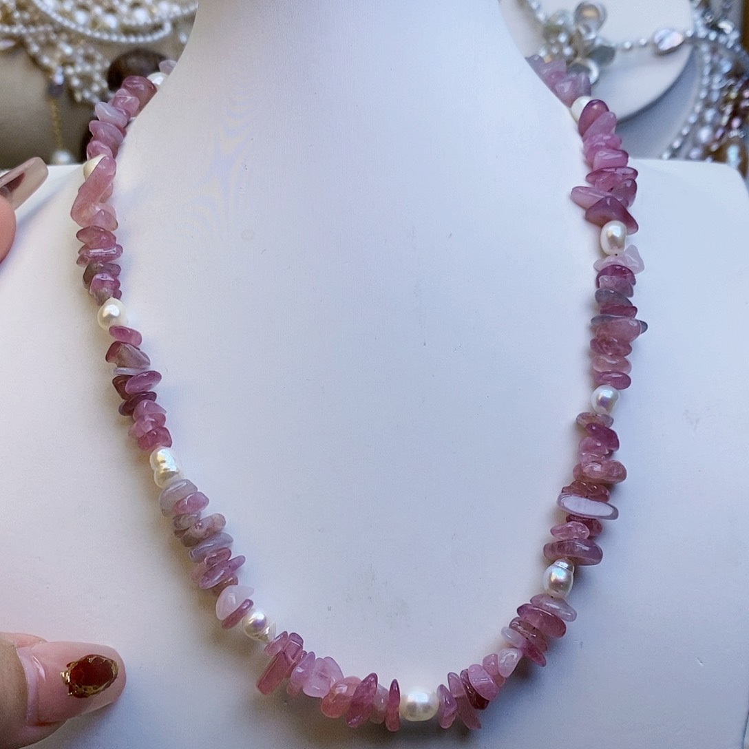 淡水珍珠颈饰银S925镶嵌