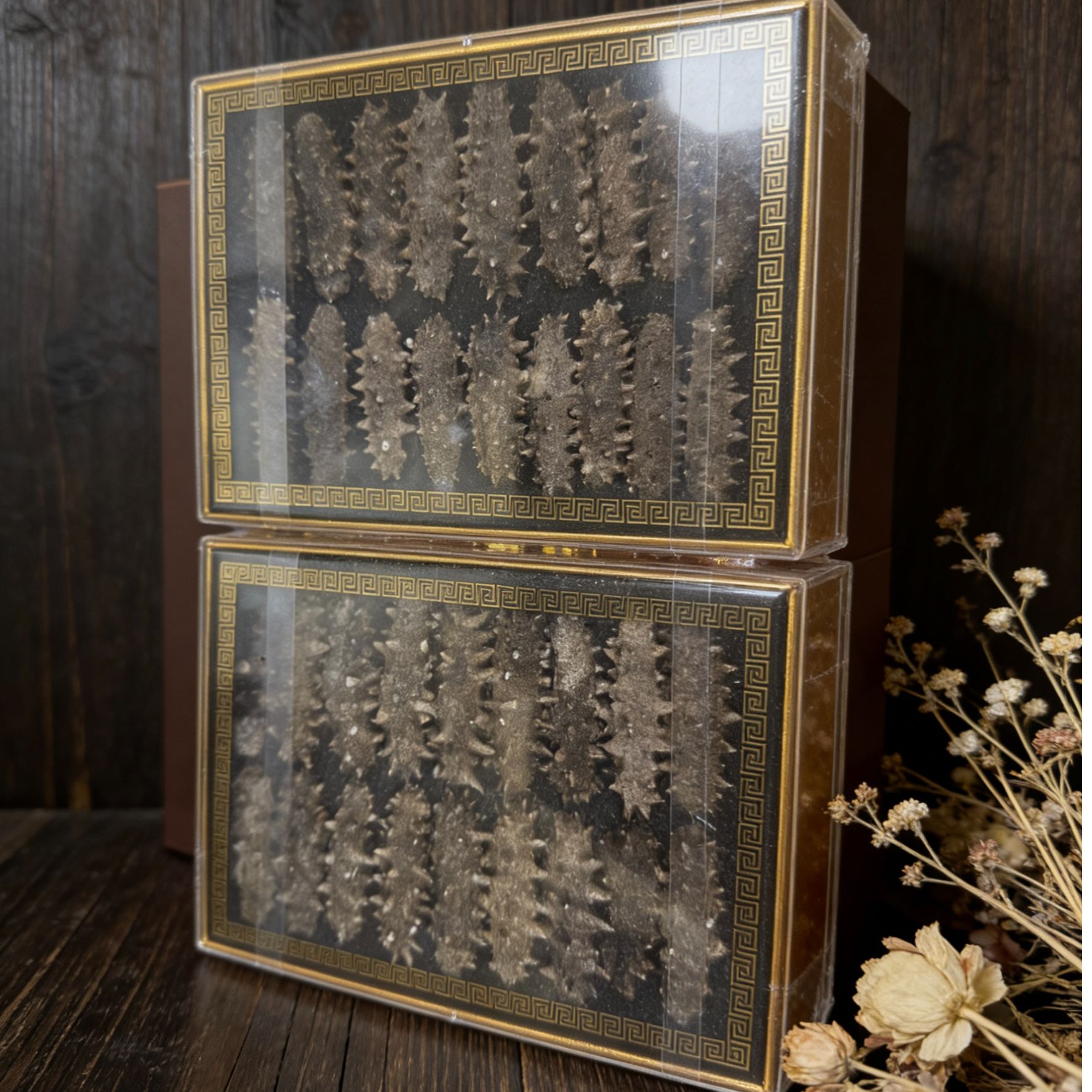 【两盒海参自己吃】 两盒36根 干参6公分 个头大 肉质肥厚 口感好