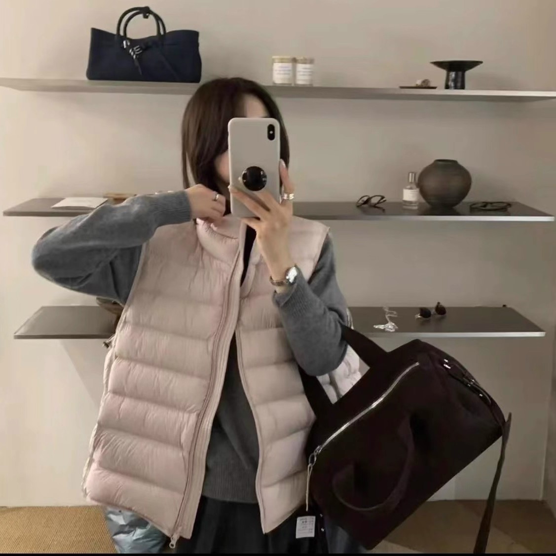 【90白鸭绒】超好看的小排骨羽绒马甲女短款2025秋冬新款白鸭绒马甲