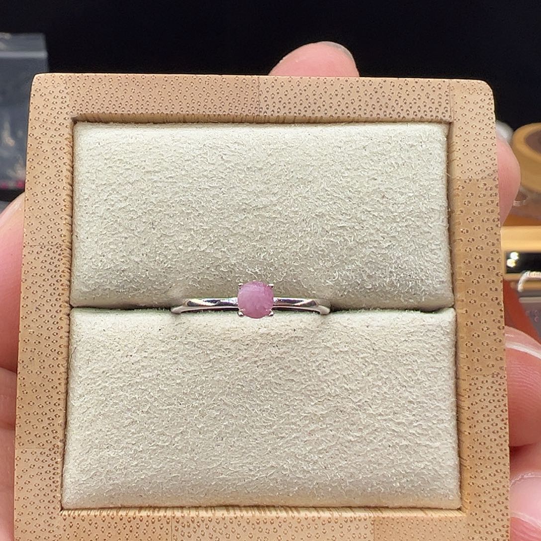 蓝宝石戒指银S925镶嵌